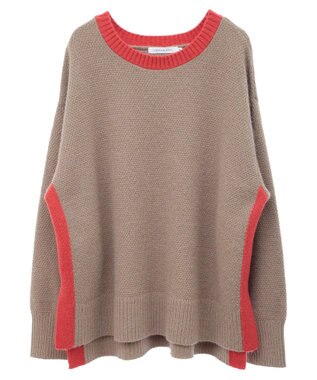 AMERICAN HOLIC 配色ニットポコポコプルオーバー Mocha