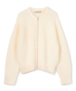 UNFILO プードルニット ZIPカーディガン オフ