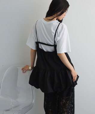 Green Parks 裾バルーンキャミワンピース Black