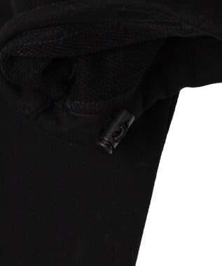 WEGO 刺繍ハーフジップショートスウェット ブラック