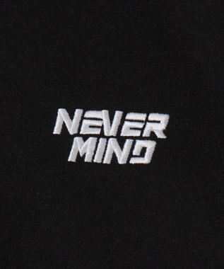 WEGO 刺繍ハーフジップショートスウェット ブラック