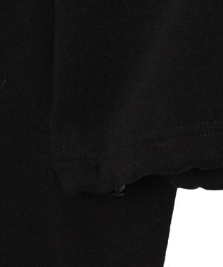 WEGO 刺繍ハーフジップショートスウェット ブラック