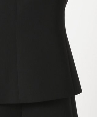 自由区 FORMAL 【洗える/縦横ストレッチ】セオプラスエス横二重ジャケット＋ワンピース ブラック系