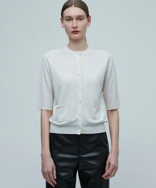 BEIGE， VALOIS / 半袖カーディガン Ecru