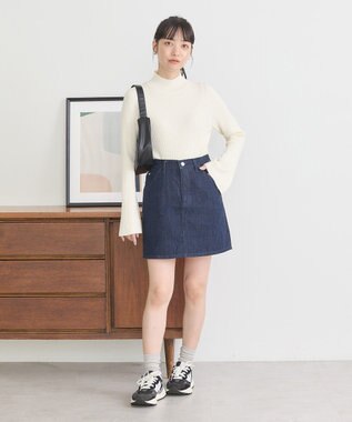 earth music&ecology Ｌｅｅ×ｅ．ｍ．ａ．ｅデニムミニスカート One Wash