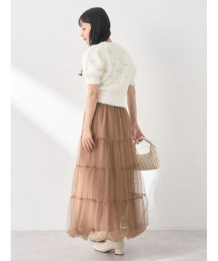 earth music&ecology チュールバルーンスカート Camel