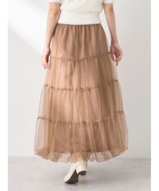 earth music&ecology チュールバルーンスカート Camel