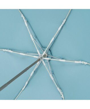 MOONBAT GRACY(グレイシー) 晴雨兼用日傘 折りたたみ傘 T/C&Pサテン Mix and Mach ナイルブルー×グレー