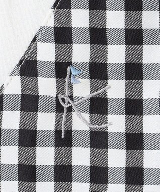 組曲 KIDS 【110-140㎝】ギンガムドッキング ワンピース ブラック系3