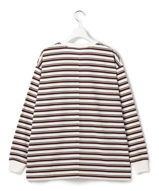 J.PRESS YORK STREET 【WOMEN】ポケットボーダーロングスリーブ Tシャツ ホワイト系2