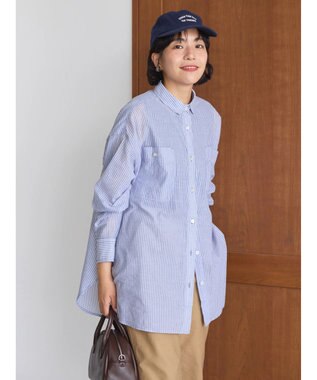 AMERICAN HOLIC 接触冷感Ｗポケットボイルシャツ Stripe