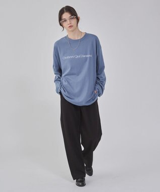 WEGO 【２点セット/ユニセックス着用ITEM】アクセ付きフォトコラージュT（LS） サックス