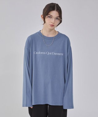 WEGO 【２点セット/ユニセックス着用ITEM】アクセ付きフォトコラージュT（LS） サックス