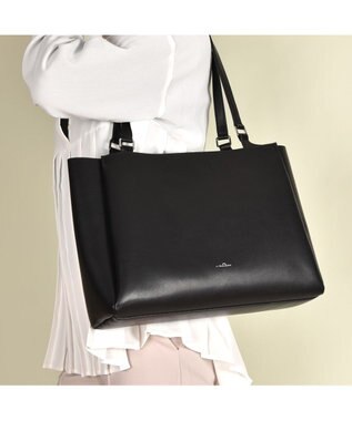 LA BAGAGERIE 【ドラマ衣装提供商品】シンプルA4トートバッグ ブラック
