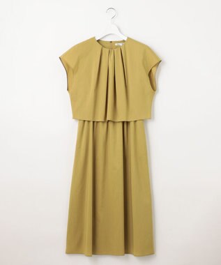 23区 S 【接触冷感/洗える】ストレッチラミータフタ ワンピース アニスグリーン系