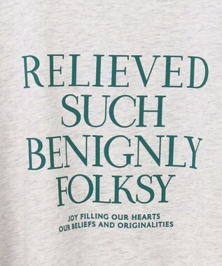 ANY フレンチスリーブロゴTシャツ トップグレー