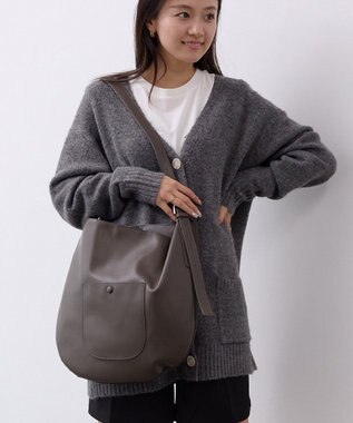 TOPKAPI 【TREASURE TOPKAPI】ラウンド ビッグ ショルダーバッグ グレー