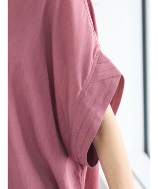 CRAFT STANDARD BOUTIQUE ヴィンテージボイルミルフィーユ襟付きシャツチュニック Pink