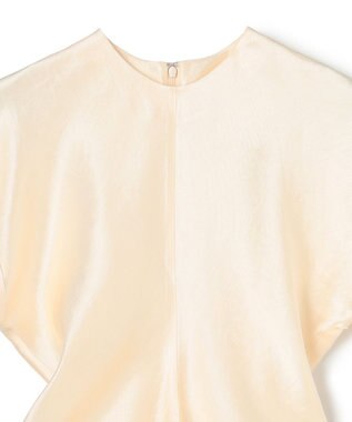 BEIGE， CYANO / サテン ドレープブラウス Ecru