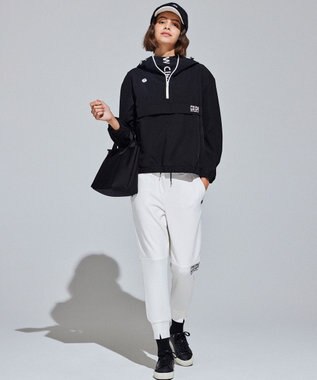 PW CIRCULUS 【 伸縮性あり 】【WOMEN】シャーリングアノラック ブルゾン ブラック系