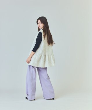 GRACE CONTINENTAL ツイードカバーオールジレ ホワイト