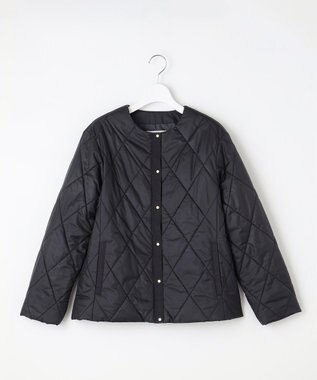 J.PRESS LADIES 【洗える】高密度タフタ キルティング ショート コート ネイビー系