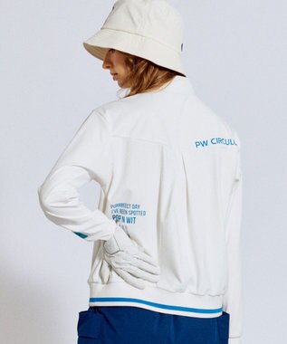 PW CIRCULUS 【吸水速乾 / UV遮蔽率99.5% UVカット / ストレッチ】【WOMEN】ハーフジップロングスリーブモックネックT ゴルフウェア レディース ホワイト系
