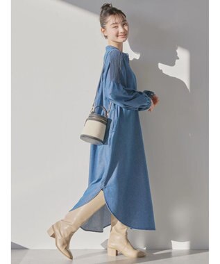 AMERICAN HOLIC デニムフレアシャツワンピース Indigo