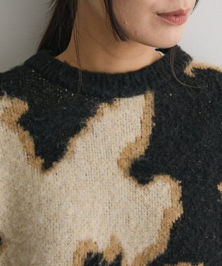 CRAFT STANDARD BOUTIQUE アニマルジャカードニットプルオーバー Light Beige