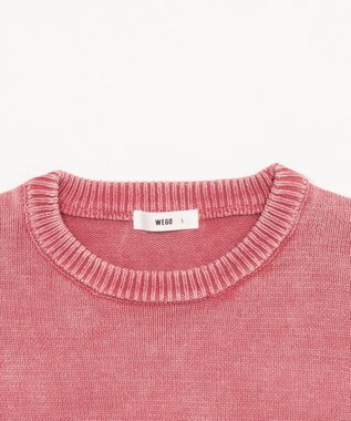 WEGO ブリーチニットグラフィックプルオーバー ピンク
