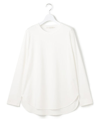 ICB L 【マシンウォッシャブル可】シンプルジャージー ロングスリーブTシャツ オフホワイト系