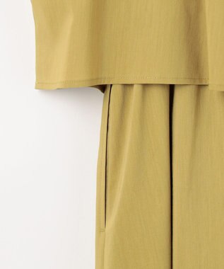 23区 L 【接触冷感/洗える】ストレッチラミータフタ ワンピース アニスグリーン系