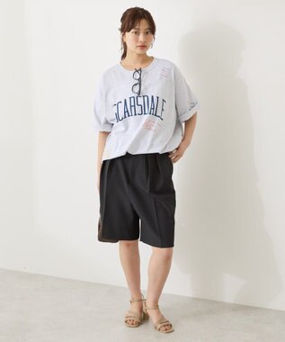 AMERICAN HOLIC 総柄ロゴTシャツ Gray Mixture