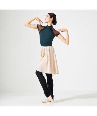 Chacott リブレッグ（ロング） ブラック