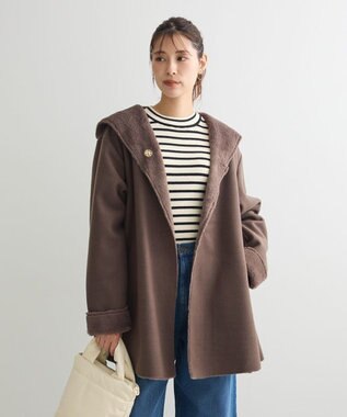 Green Parks フーディガウンコート Mocha