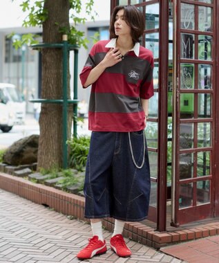 WEGO 【ユニセックス着用ITEM】ナンバリングラガーシャツ ワイン