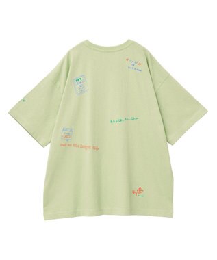 AMERICAN HOLIC 総柄ロゴTシャツ Lime Green