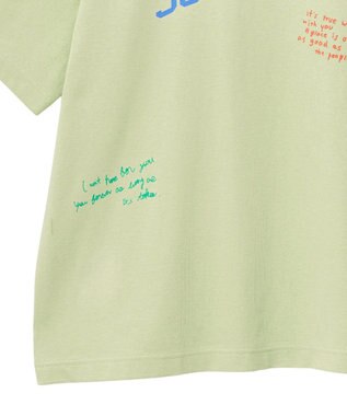 AMERICAN HOLIC 総柄ロゴTシャツ Lime Green