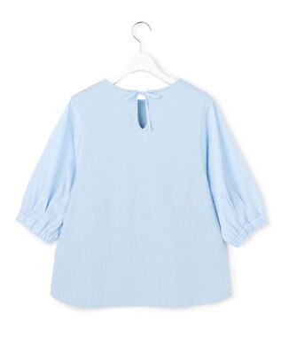 J.PRESS YORK STREET 【WOMEN】ファブリックスリーブ プルオーバー サックスブルー系