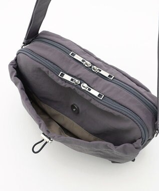 LA BAGAGERIE 【MONICA】クリンクルナイロン　ドロストショルダーバッグ グレー
