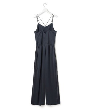 ICB L 【WEB＆一部店舗限定】 StretchVintageSatin オールインワン ネイビー系