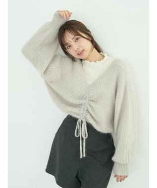 earth music&ecology ねこ毛ライク２ｗａｙボレロ Light Gray