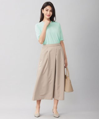 自由区 【洗える】タフタタック スカート ベージュ