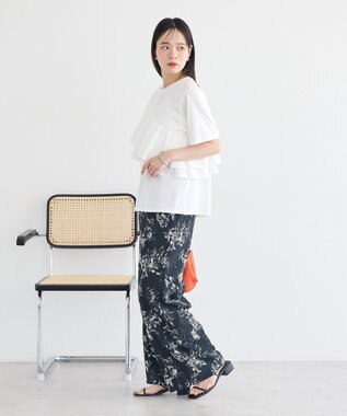 earth music&ecology 【接触冷感】フリルプルオーバー Off White