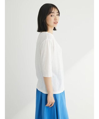 Green Parks シアーボーダーロゴプルオーバー Off White