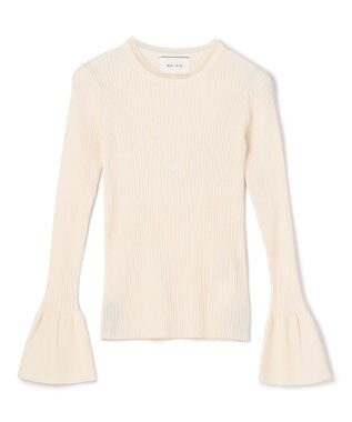 BEIGE， HANNA / リブニットトップス Ecru