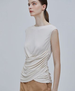 BEIGE， MELLE / ギャザートップス Ecru