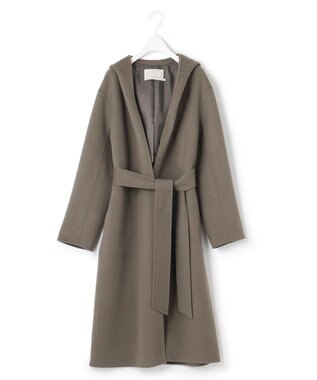 ICB ウールリバーフーデットコート アッシュカーキ系