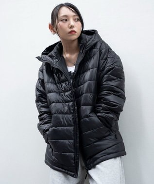 WEGO 【ユニセックス着用ITEM】コンパクトフィットパファーフーディー ブラック