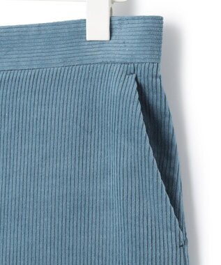 ICB コットンカポックソフトコール ワイドパンツ ブルーグレー系